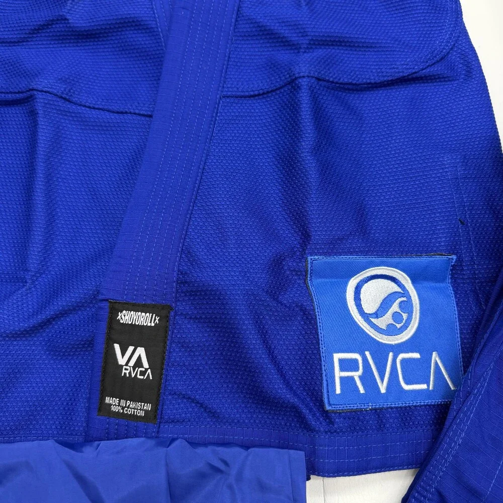RVCA Shoyoroll BJJ Jiu Jitsu Gi Uniform Set Kids M1 Blue Jacket Pants Bag